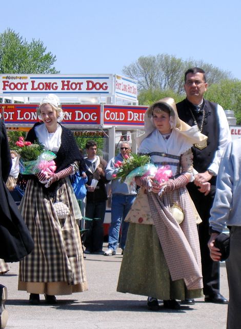 The queen of the tulip festival. I love her costume.
